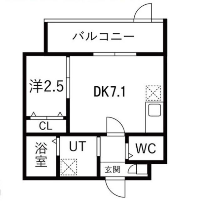 大浜北町シーエム・シス(2K/4階)の間取り写真