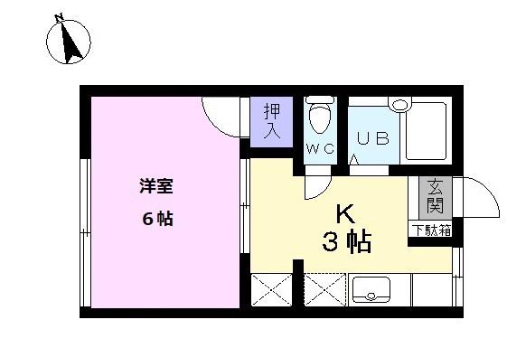 シティハイム・千代田(1K/1階)の間取り写真