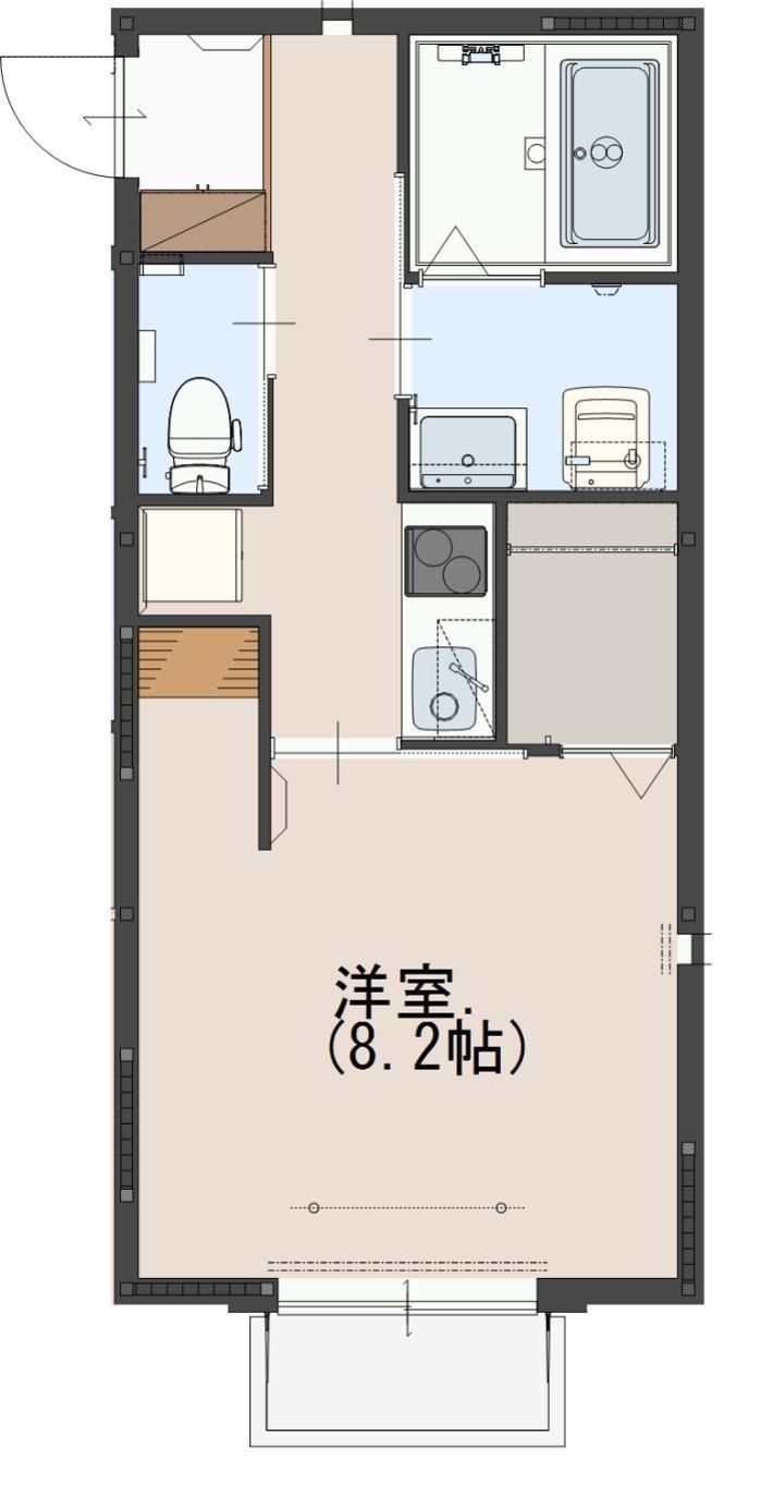 コンフォーティア並榎(1K/2階)の間取り写真