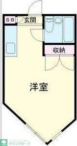 パールハイツ増渕(ワンルーム/1階)の間取り写真