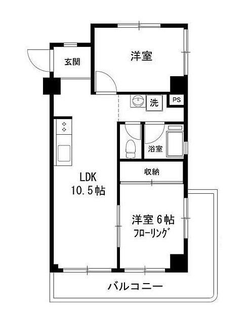 秀和麻布笄町レジデンス(2LDK/3階)の間取り写真