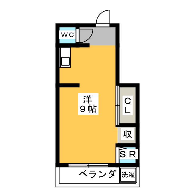 ソリューション門前仲町(ワンルーム/4階)の間取り写真