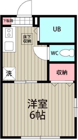ファミール藤崎(1K/1階)の間取り写真