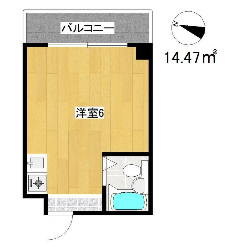 ジオナ柴島II(ワンルーム/1階)の間取り写真
