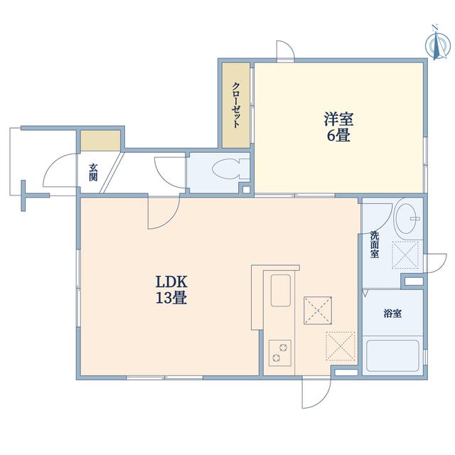 自由が丘GURI(1LDK/1階)の間取り写真