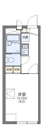レオパレス綾部(1K/2階)の間取り写真