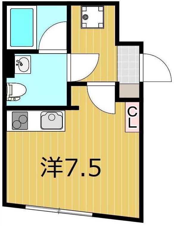 ミモザヒルズ亀有(ワンルーム/2階)の間取り写真