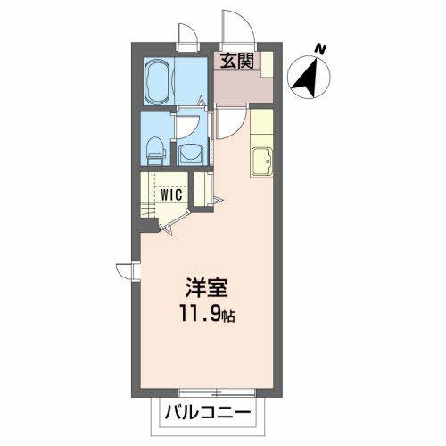 パルムG III(ワンルーム/2階)の間取り写真
