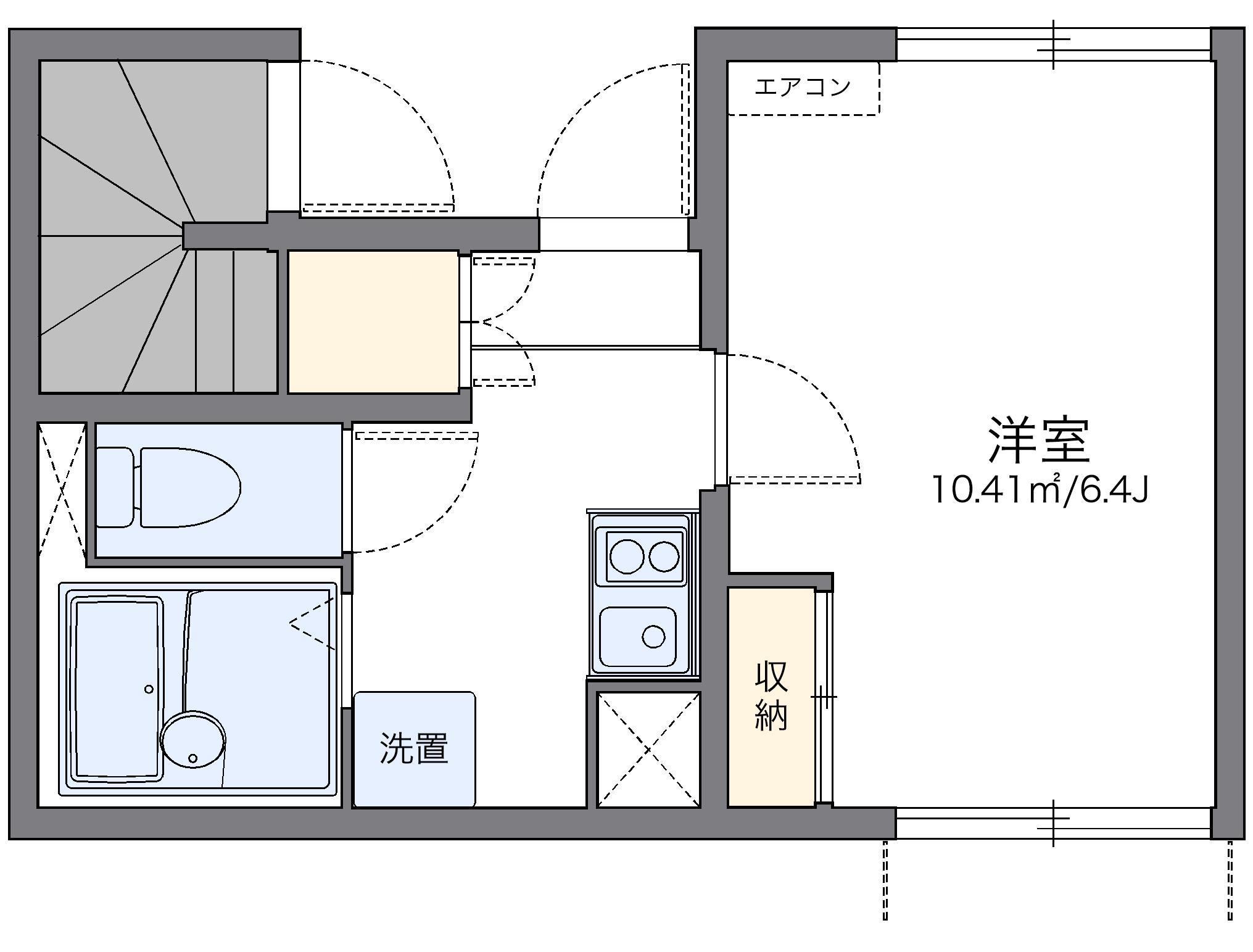 レオネクスト妙見南(1K/1階)の間取り写真