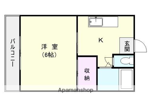 リード上本町(1K/2階)の間取り写真