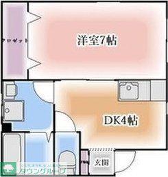 第2三駒ハイツ(1DK/2階)の間取り写真