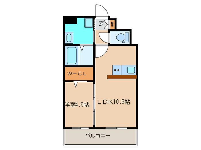アイクリエイト(1LDK/13階)の間取り写真