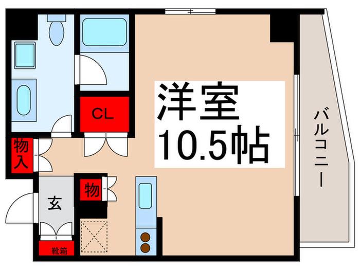 カスタリア森下II(ワンルーム/8階)の間取り写真