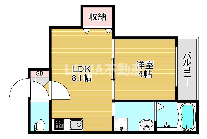 センチュリー昭和町(1LDK/2階)の間取り写真