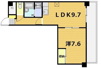 エスペランサ野川(1LDK/5階)の間取り写真