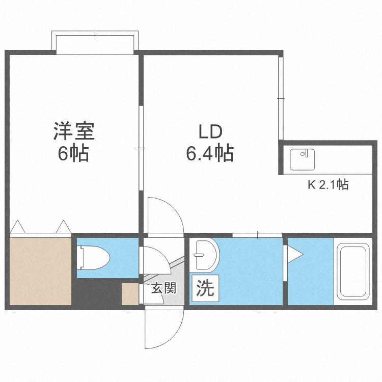 セレジェイラ(1LDK/2階)の間取り写真