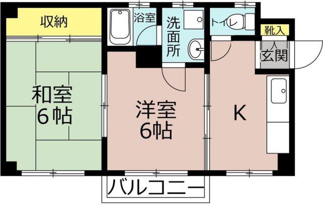 コーポ宗円堂(2K/3階)の間取り写真