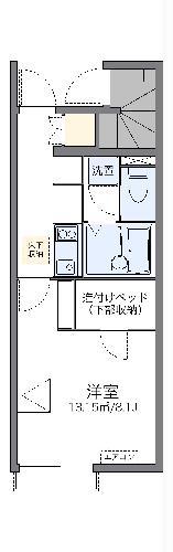 レオネクストケントコート(1K/1階)の間取り写真