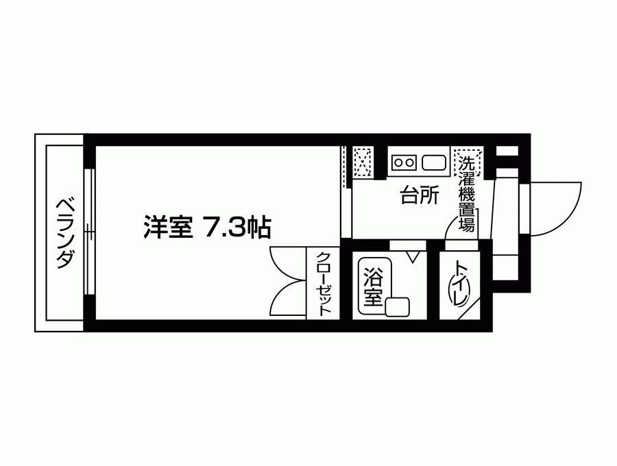 アムリタIZUMI(1K/3階)の間取り写真