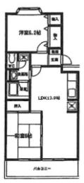 森田マンション2号棟(2LDK/2階)の間取り写真