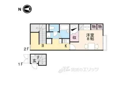 レオパレスワゲン エド(1K/2階)の間取り写真