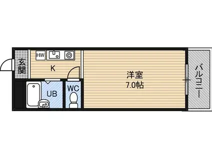 コート桜川(ワンルーム/8階)の間取り写真