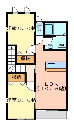 ALICE(2LDK/2階)の間取り写真