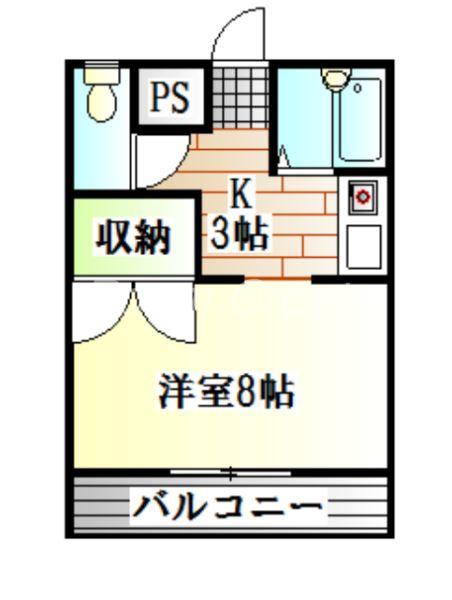 クレジュールビザン(1K/1階)の間取り写真