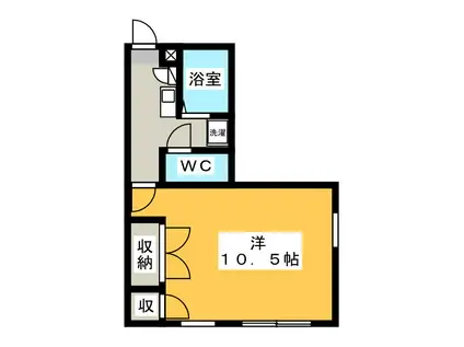 JR東海道本線 豊田町駅 バス乗車時間:9分 最寄りバス停で下車 徒歩5分 2階建 築30年(1K/2階)の間取り写真