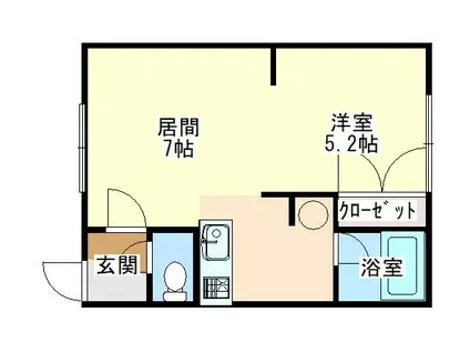 サクセス(1LDK/2階)の間取り写真