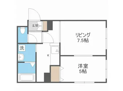 ノーチェ(1LDK/2階)の間取り写真