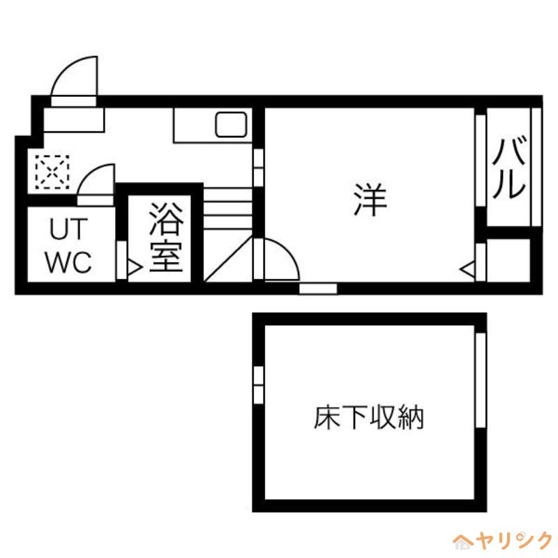 コーチ上飯田(1K/1階)の間取り写真