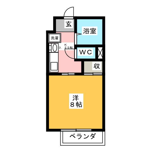 グレーススズカ(1K/2階)の間取り写真