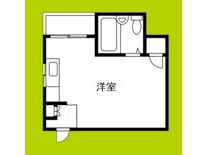 エヴ夕凪(ワンルーム/2階)の間取り写真