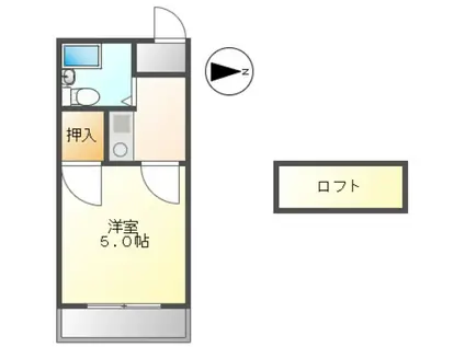 メゾン・アマーナー(1K/2階)の間取り写真