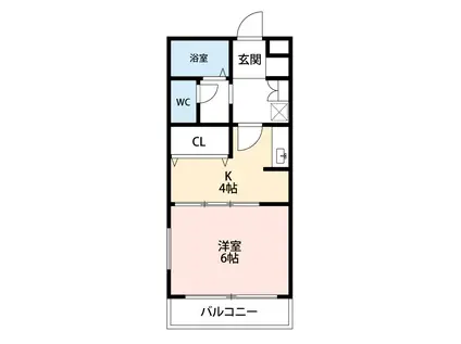 YOU PEACE BIDGIII(1K/2階)の間取り写真