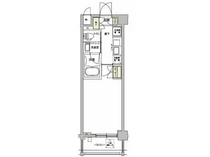 FORTIS大森(1K/4階)の間取り写真