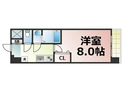 MV.IMP大阪鶴橋(1K/10階)の間取り写真