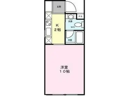 FULL HOUSE(ワンルーム/2階)の間取り写真