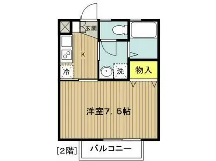 MS COMFORT(1K/2階)の間取り写真