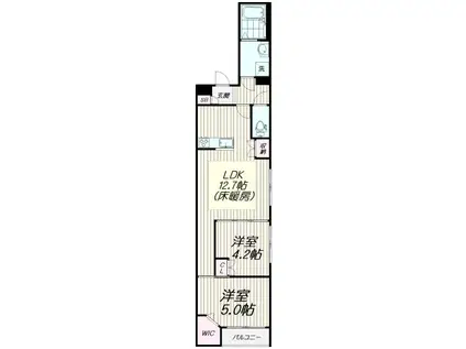 荏原1丁目メゾン(2LDK/3階)の間取り写真