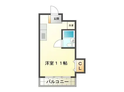 グランカーサ青柳(ワンルーム/2階)の間取り写真