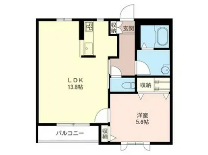 メゾンシェレスト(1LDK/1階)の間取り写真