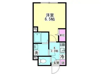 グランファーロ下北沢(1K/2階)の間取り写真