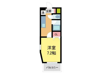 カーサフェリス(1K/3階)の間取り写真