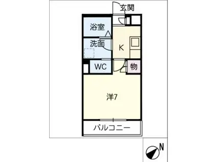 HEBEL MAISON 八事(1K/2階)の間取り写真