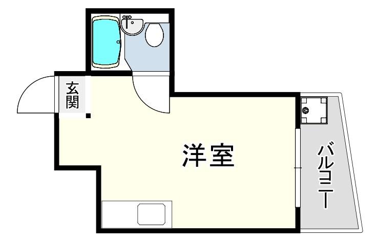 万和ビル(ワンルーム/4階)の間取り写真