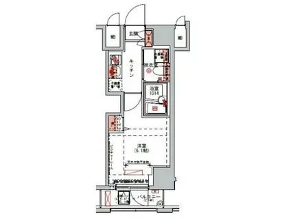 ハーモニーレジデンス山手大塚002(1K/4階)の間取り写真