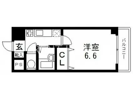 ルミエール山中(1K/3階)の間取り写真