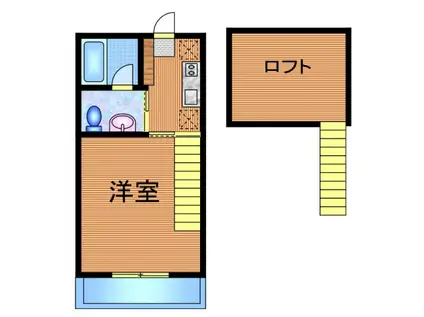 MAISON AZUR(1K/2階)の間取り写真